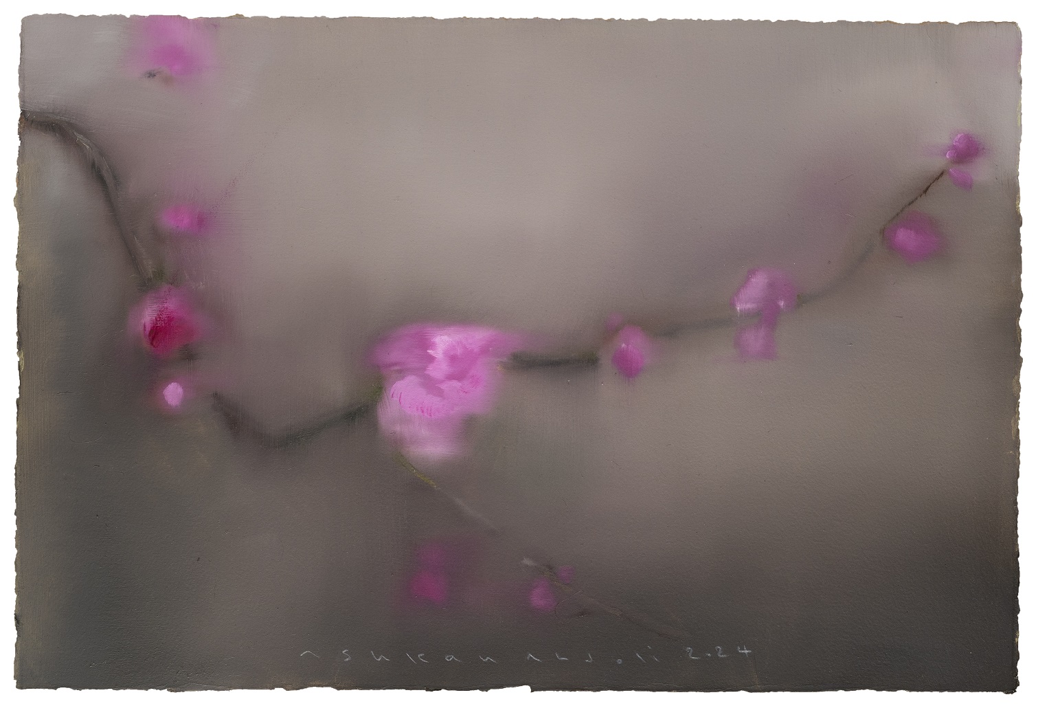 Untitled, oil on cardboard, 38 x 56 cm, 2024