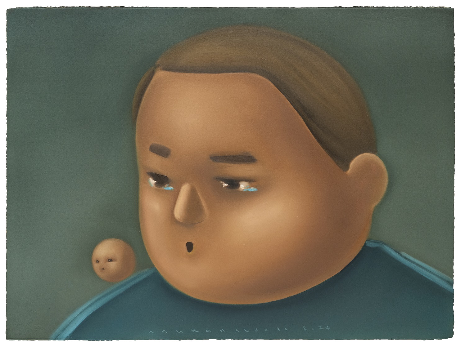 Untitled, oil on cardboard, 56 x 76 cm, 2024