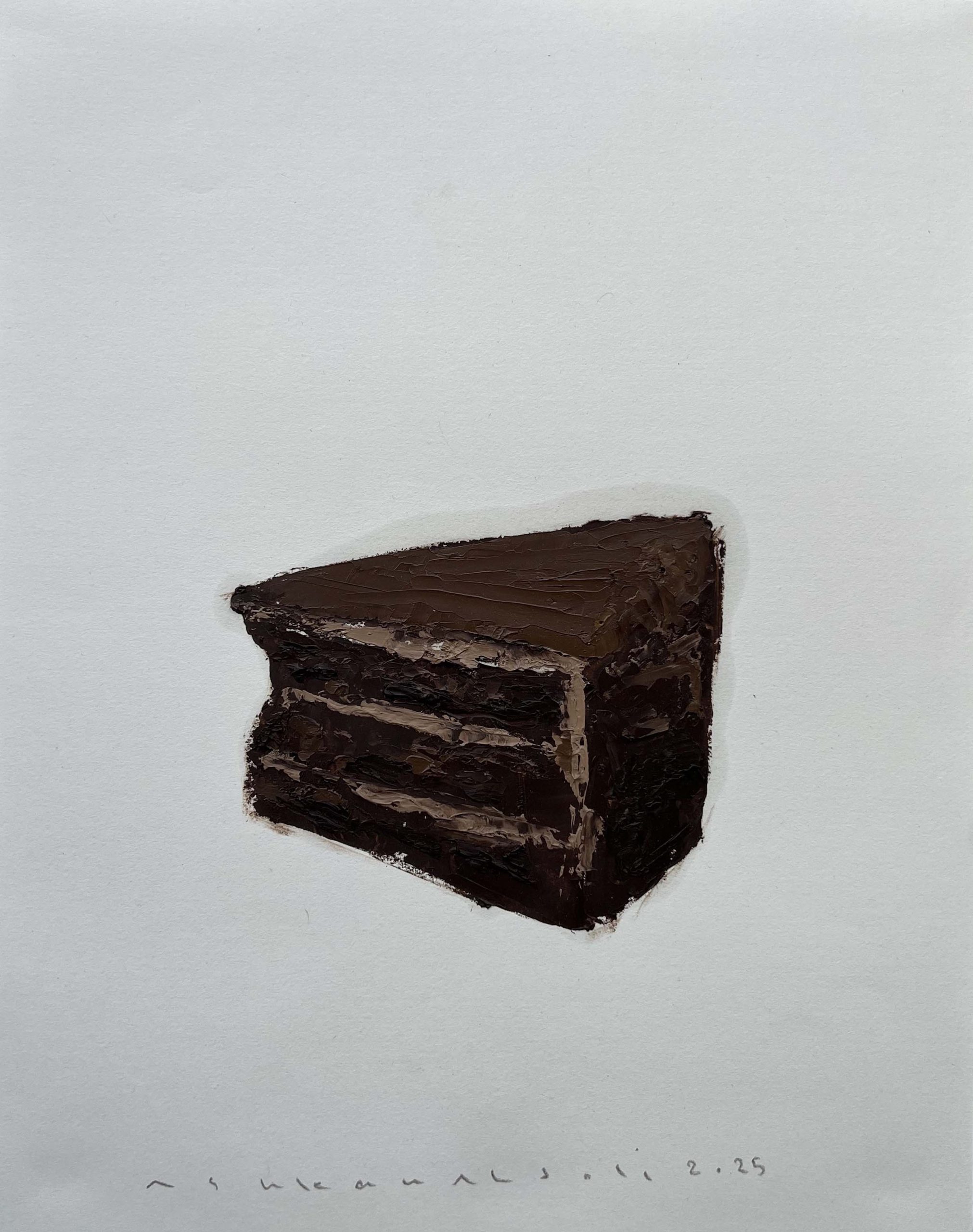 Untitled, oil on paper, 35 x 28 cm, 2025